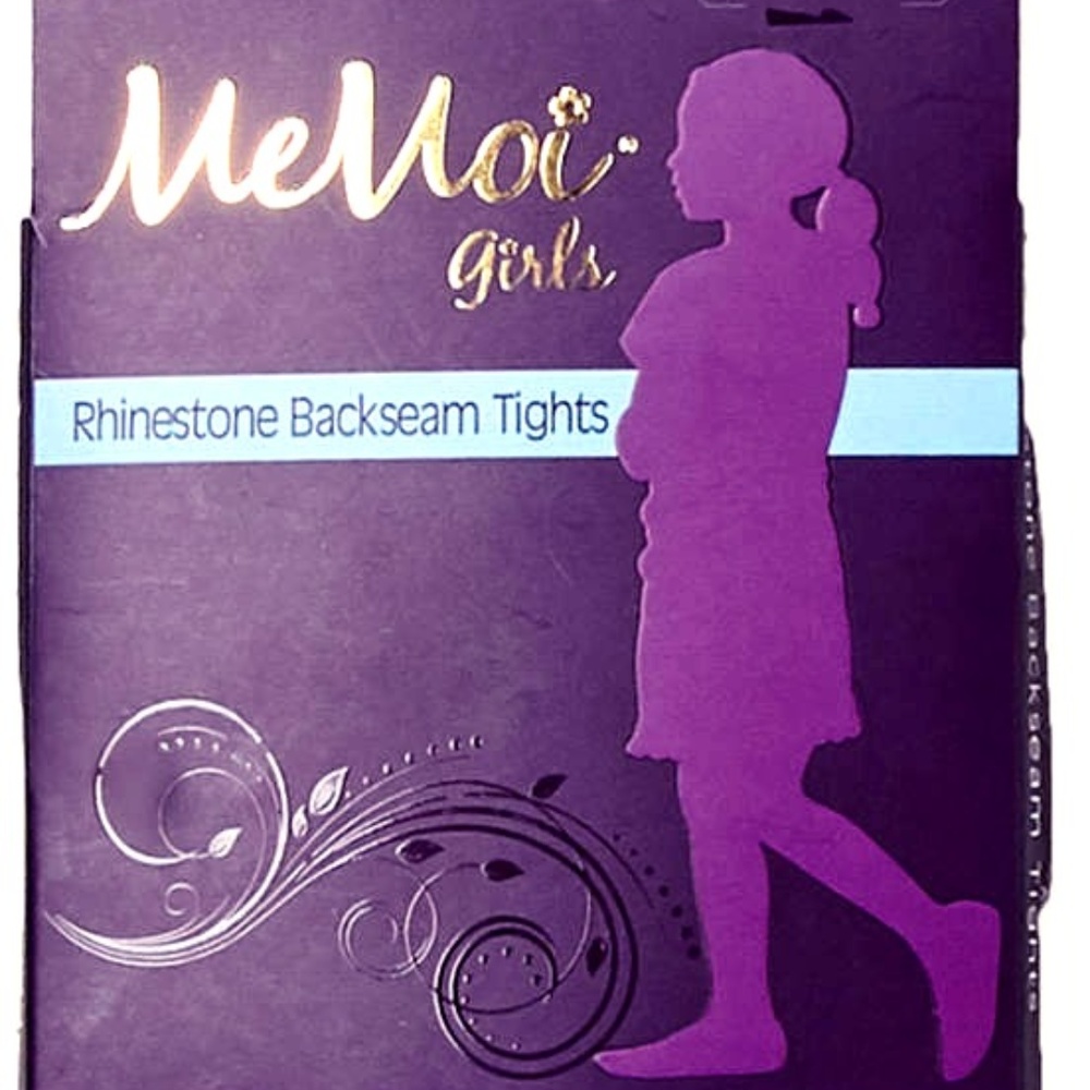 Black Tights with Rhinestones on the backseam